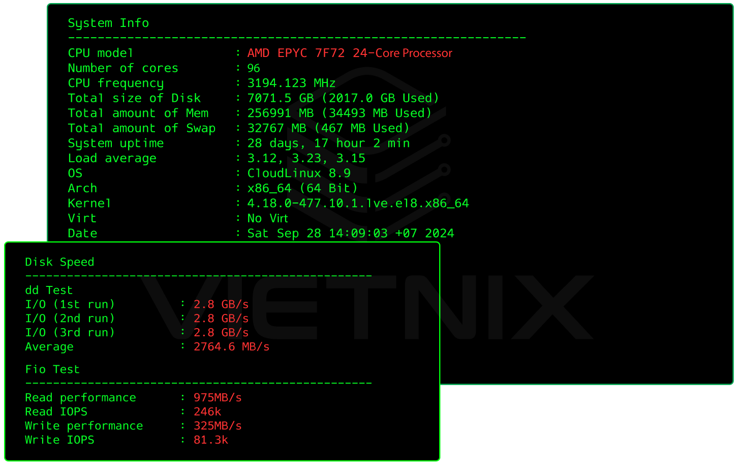 Benchmark Hosting